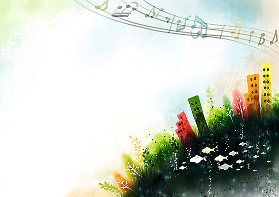 PSD 나무 식물 동물 척추동물 문화 예술 음악 백그라운드 음표 일러스트 자연 페인터 어류 빌딩 사람없음 건물 마을 풀 오선지 감성 자연주의 국내일러스트 건축물 기호 컨셉 페인팅 문화예술 수중동물 악보 생태계 오선 파일형식