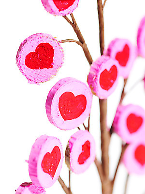 포토 JPG 스튜디오촬영 나무 분홍색 백그라운드 기념 실내 사랑 사람없음 장식 빨간색 크리스마스트리 하트 오브젝트 국내포토 모양 식물 감정 컬러 크리스마스 내부 파일형식