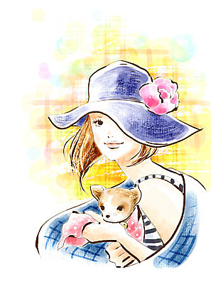 PSD 모델 모자 라이프스타일 드레스 계절 여자 패션 꽃 일러스트 페인터 한명 사람 20대 성인 유행 스카프 봄 단발머리 강아지 담요 화사함 숄 여자만 여자한명만 성인여자만 청년만 청년여자만 성인한명만 청년여자한명만 성인여자한명만 성인만 국내일러스트 식물 1 헤어스타일 잡화 옷 컨셉 페인팅 청년 생활 반려동물 목도리 개 파일형식