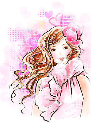 PSD 모델 라이프스타일 긴머리 드레스 계절 여자 패션 꽃 리본 일러스트 페인터 한명 미소 사람 20대 성인 유행 봄 하트 화사함 러플 여자만 여자한명만 성인여자만 청년만 청년여자만 성인한명만 청년여자한명만 성인여자한명만 성인만 국내일러스트 모양 식물 1 헤어스타일 옷 컨셉 페인팅 표정 청년 생활 파일형식