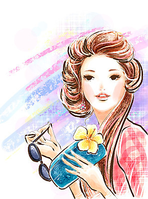 PSD 모델 라이프스타일 잡화 드레스 계절 여자 패션 꽃 일러스트 페인터 한명 사람 20대 성인 선글라스 유행 귀걸이 봄 지갑 블라우스 클러치 화사함 여자만 여자한명만 성인여자만 청년만 청년여자만 성인한명만 청년여자한명만 성인여자한명만 성인만 국내일러스트 식물 1 옷 안경 컨셉 상의 가방 장신구 페인팅 청년 생활 파일형식