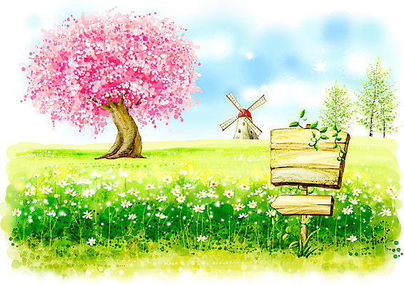 주간 PSD 나무 사계절 계절 공공시설 꽃 백그라운드 꽃밭 일러스트 자연 페인터 하늘 수채화 풍경 초원 사람없음 야외 목재 봄 풍차 표지판 풀 담쟁이덩굴 덩굴 오브젝트 수제그림 봄배경 국내일러스트 자연요소 식물 재료 페인팅 알림판 시설 생태계 파일형식