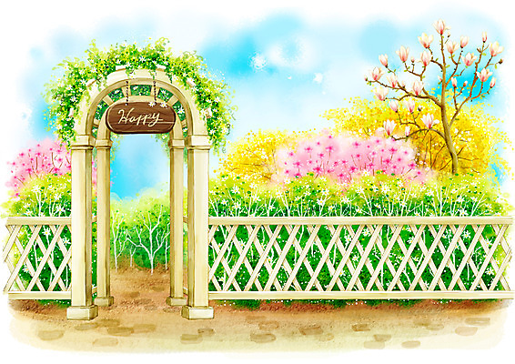 주간 PSD 나무 식물 문자 알파벳 영어 사계절 계절 꽃 백그라운드 꽃밭 일러스트 자연 페인터 하늘 수채화 꽃나무 풍경 사람없음 야외 울타리 문 봄 개나리 진달래 아치 수제그림 목련 봄배경 국내일러스트 자연요소 페인팅 담장 생태계 파일형식