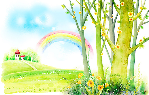 주간 PSD 나무 식물 사계절 계절 꽃 길 백그라운드 무지개 꽃밭 일러스트 자연 페인터 하늘 수채화 주택 꽃나무 여러그루 풍경 초원 사람없음 야외 봄 풀 덩굴 숲 언덕 수제그림 봄배경 국내일러스트 자연요소 다수 페인팅 건물 생태계 파일형식