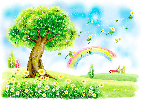 주간 PSD 나무 식물 사계절 계절 꽃 백그라운드 무지개 꽃밭 일러스트 자연 페인터 하늘 바람 수채화 주택 풍경 초원 사람없음 야외 빛 봄 언덕 수제그림 양귀비 봄배경 국내일러스트 자연요소 페인팅 날씨 건물 생태계 파일형식