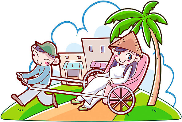 EPS 전신 나무 식물 구름 캐릭터 모자 해외 여자 남자 나라 아시아 길 육상교통 교통수단 외국문화 해외여행 여행 일러스트 휴가 휴식 논 한그루 사람 앉기 야외 두명 건물 관광지 야자수 여행객 동남아시아 세계여행 당기기 전통의상 열대식물 베트남 씨클로 아오자이 인력거 인력거꾼 지명 일러캐릭터 자연요소 1 전통 건축물 잡화 문화 교통 컨셉 농업 모션 세계 파일형식 벡터