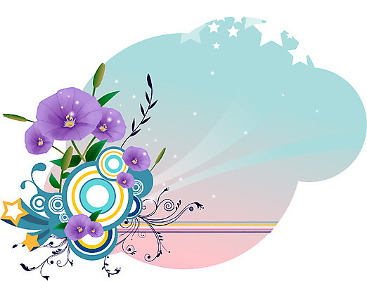 EPS 식물 문양 꽃 실루엣 줄기 백그라운드 무늬 꽃백그라운드 일러스트 여름꽃 자연 사람없음 보라색 퓨전 팝아트 메꽃 국내일러스트 컬러 촬영기법 그림 생태계 파일형식 벡터 여름_계절