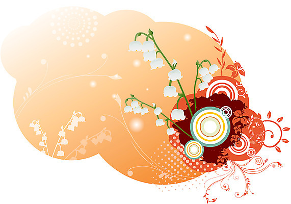 EPS 식물 문양 꽃 실루엣 줄기 백그라운드 무늬 꽃백그라운드 일러스트 자연 사람없음 퓨전 팝아트 은방울꽃 국내일러스트 촬영기법 그림 생태계 파일형식 벡터