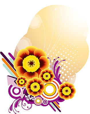 EPS 식물 문양 꽃 실루엣 줄기 백그라운드 무늬 꽃백그라운드 일러스트 자연 사람없음 퓨전 팝아트 앵초 국내일러스트 촬영기법 그림 생태계 파일형식 벡터