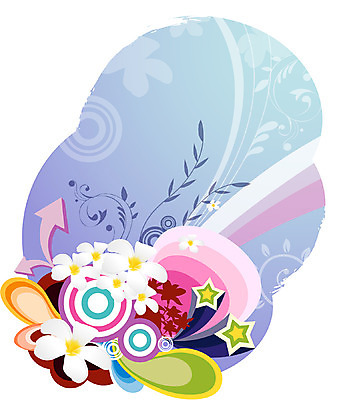 EPS 식물 문양 꽃 실루엣 줄기 여러송이 백그라운드 무늬 꽃백그라운드 일러스트 자연 사람없음 흰색 퓨전 팝아트 플루메리아 국내일러스트 컬러 다수 촬영기법 그림 생태계 파일형식 벡터