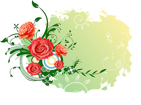 EPS 식물 문양 꽃 실루엣 줄기 백그라운드 무늬 꽃백그라운드 일러스트 자연 사람없음 빨간색 장미 퓨전 팝아트 국내일러스트 컬러 촬영기법 그림 생태계 파일형식 벡터