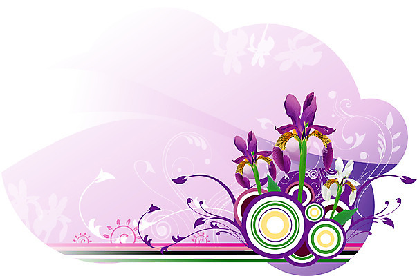 EPS 식물 문양 꽃 실루엣 줄기 백그라운드 무늬 꽃백그라운드 일러스트 자연 사람없음 퓨전 팝아트 아이리스 붓꽃 국내일러스트 촬영기법 그림 생태계 파일형식 벡터