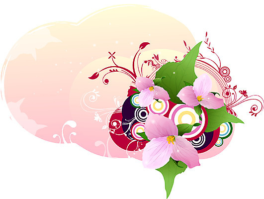 EPS 식물 문양 꽃 실루엣 줄기 분홍색 백그라운드 무늬 꽃백그라운드 일러스트 자연 사람없음 퓨전 팝아트 국내일러스트 컬러 촬영기법 그림 생태계 파일형식 벡터