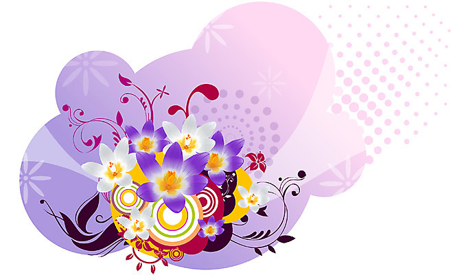 EPS 식물 문양 꽃 실루엣 줄기 백그라운드 무늬 꽃백그라운드 일러스트 자연 사람없음 컬러풀 퓨전 팝아트 사프란 국내일러스트 컬러 촬영기법 향신료 그림 생태계 파일형식 벡터