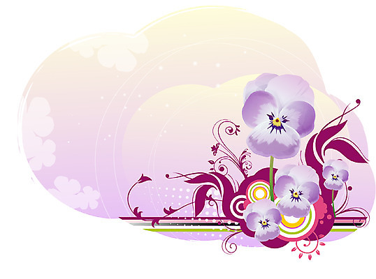 EPS 식물 문양 꽃 실루엣 줄기 백그라운드 무늬 꽃백그라운드 일러스트 자연 사람없음 보라색 제비꽃 퓨전 팝아트 비올라 국내일러스트 컬러 촬영기법 그림 생태계 파일형식 벡터 찰현악기