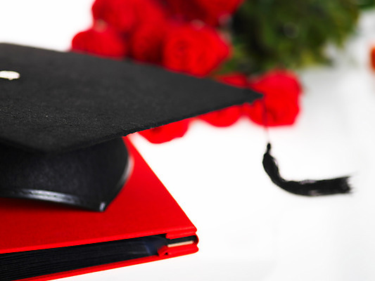 포토 JPG 스튜디오촬영 모자 잡화 교육 학사모 졸업 이벤트 사람없음 빨간색 장미 스쿨라이프 졸업장 앨범 오브젝트 졸업앨범 국내포토 모자_잡화 라이프스타일 꽃 컬러 학교 실내 파일형식