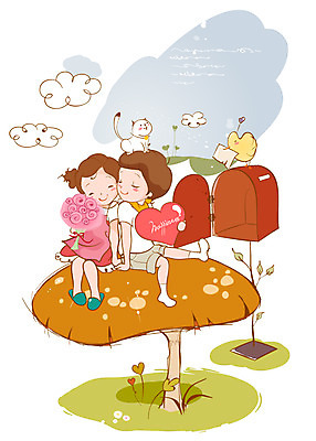 EPS 구름 문자 커플 알파벳 영어 여자 남자 꽃 어린이 꽃다발 프로포즈 일러스트 상상 조류 사랑 사람 소녀 소년 두명 10대 새싹 고양이 버섯 우체통 하트 메시지 어린이상상 십대만 동심 국내일러스트 자연요소 모양 식물 동물 감정 포유류 관계 청소년 반려동물 파일형식 벡터