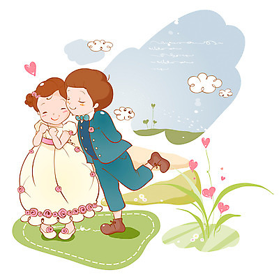 EPS 구름 커플 여자 남자 신부 어린이 신랑 결혼 일러스트 상상 사랑 사람 소녀 소년 두명 10대 새싹 하트 풀 어린이상상 십대만 동심 국내일러스트 자연요소 모양 식물 감정 관계 청소년 이벤트 파일형식 벡터