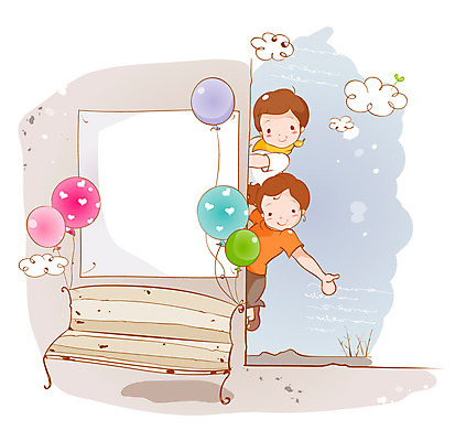 EPS 구름 여자 남자 어린이 벤치 의자 일러스트 상상 알림판 사람 소녀 이벤트 소년 두명 10대 새싹 공백 알림 어린이상상 풍선 십대만 동심 국내일러스트 자연요소 식물 가구 청소년 파일형식 벡터