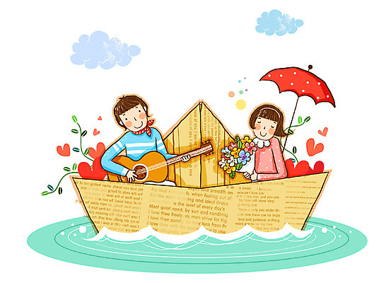 EPS 주간 구름 커플 여자 남자 호수 물결 악기 꽃다발 잎 연주 일러스트 우산 현악기 사랑 사람 이벤트 야외 두명 귀여움 기타 하트 돛단배 종이배 러브스토리 사랑노래 사랑이야기 선박 국내일러스트 자연요소 모양 식물 꽃 감정 음악 컨셉 수상교통 배_교통 노래 관계 이야기 종이접기 스토리 파일형식 벡터