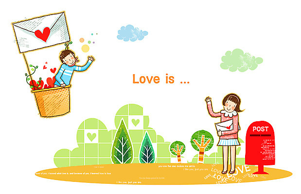 EPS 주간 나무 구름 문자 커플 알파벳 영어 여자 남자 일러스트 사랑 사람 야외 두명 귀여움 우체통 기구 열기구 러브레터 편지 그리움 러브스토리 사랑이야기 국내일러스트 자연요소 식물 감정 컨셉 관계 항공교통 이야기 스토리 파일형식 벡터