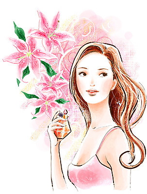 PSD 긴머리 웰빙 여자 꽃 꽃백그라운드 일러스트 페인터 휴식 한명 사람 20대 성인 화장 뷰티 유행 화장품 향수 화사함 여자만 여자한명만 성인여자만 청년만 청년여자만 성인한명만 청년여자한명만 성인여자한명만 성인만 국내일러스트 식물 1 헤어스타일 백그라운드 컨셉 페인팅 청년 파일형식