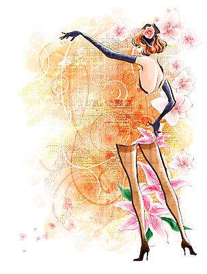 PSD 웰빙 여자 꽃 포즈 장갑 꽃백그라운드 일러스트 페인터 휴식 한명 사람 20대 성인 화장 뷰티 섹시 유행 스타킹 화사함 여자만 여자한명만 성인여자만 청년만 청년여자만 성인한명만 청년여자한명만 성인여자한명만 성인만 국내일러스트 식물 1 잡화 옷 백그라운드 컨셉 페인팅 청년 파일형식