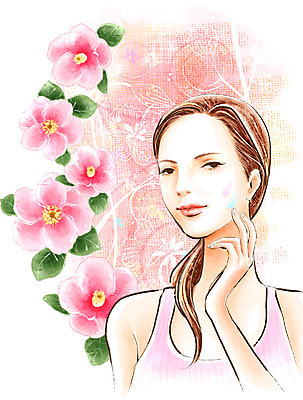 PSD 웰빙 여자 꽃 꽃백그라운드 일러스트 페인터 휴식 한명 사람 20대 성인 화장 뷰티 유행 화장품 마사지 크림 화사함 여자만 여자한명만 성인여자만 청년만 청년여자만 성인한명만 청년여자한명만 성인여자한명만 성인만 국내일러스트 식물 1 백그라운드 컨셉 페인팅 청년 파일형식