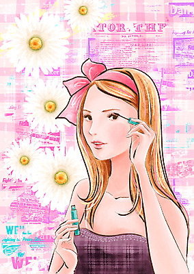 PSD 웰빙 여자 꽃 리본 꽃백그라운드 일러스트 페인터 휴식 국화 한명 사람 20대 성인 화장 뷰티 유행 화장품 머리띠 마스카라 화사함 여자만 여자한명만 성인여자만 청년만 청년여자만 성인한명만 청년여자한명만 성인여자한명만 성인만 국내일러스트 식물 1 백그라운드 컨셉 장신구 페인팅 청년 파일형식