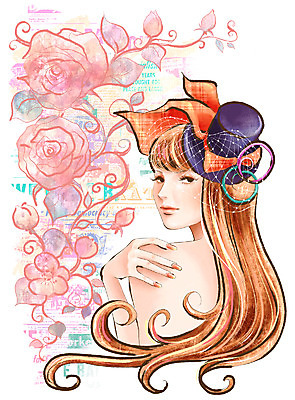 PSD 긴머리 웰빙 여자 꽃 꽃백그라운드 일러스트 페인터 휴식 한명 사람 20대 성인 화장 뷰티 장미 유행 네일아트 손톱 화사함 베일 여자만 여자한명만 성인여자만 청년만 청년여자만 성인한명만 청년여자한명만 성인여자한명만 성인만 국내일러스트 식물 1 헤어스타일 손 백그라운드 컨셉 페인팅 청년 파일형식