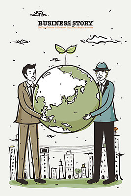 EPS 외국인 나무 구름 문자 알파벳 영어 남자 지구 일러스트 비즈니스 협력 사람 풍경 정장 빌딩 두명 건물 세계 지구본 새싹 도시 직장인 비즈니스맨 바이어 남자만 국내일러스트 자연요소 식물 직업 건축물 옷 인종 무역 파일형식 벡터