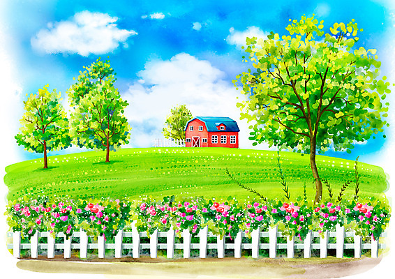 주간 PSD 나무 식물 구름 시설물 사계절 계절 현대건축 건축 꽃 백그라운드 일러스트 자연 페인터 하늘 수채화 주택 풍경 사람없음 야외 건물 여름 울타리 농가 장미 여름풍경 덩굴 시원함 언덕 국내일러스트 자연요소 건축물 페인팅 담장 농장 생태계 파일형식 여름_계절