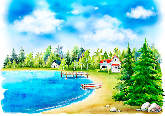 주간 PSD 나무 식물 구름 사계절 계절 호수 모래 백그라운드 일러스트 자연 페인터 하늘 수채화 주택 풍경 사람없음 야외 여름 모래사장 항구 여름풍경 돌_바위 소나무 숲 시원함 나루터 나루 가교 선박 국내일러스트 자연요소 건축물 바다 수상교통 교통시설 페인팅 건물 생태계 파일형식 여름_계절