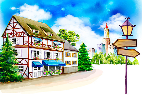 주간 PSD 나무 식물 구름 건축물 사계절 계절 공공시설 꽃 길 백그라운드 가로등 일러스트 자연 페인터 하늘 수채화 주택 풍경 빌딩 사람없음 야외 건물 여름 마을 여름풍경 팻말 도시 소나무 표지판 숲 시원함 공터 국내일러스트 자연요소 건축 페인팅 프레임 알림판 시설 생태계 파일형식 여름_계절