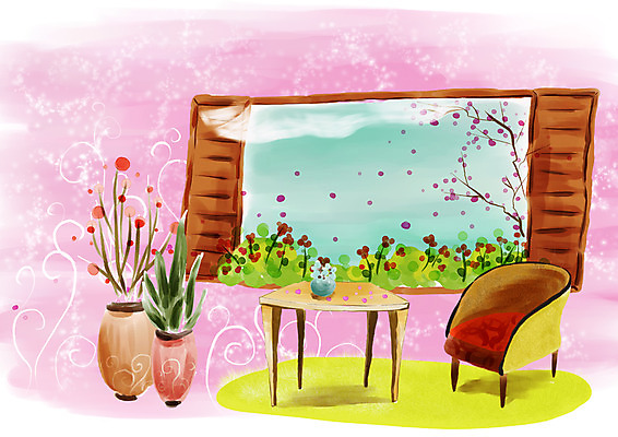 PSD 식물 계절 꽃 화분 가구 백그라운드 꽃밭 의자 일러스트 창문 자연 페인터 탁자 붓터치 날리기 수채화 실내 꽃나무 풍경 사람없음 소파 봄풍경 봄 창가 그림 수제그림 창밖 봄배경 국내일러스트 나무 생활용품 모션 페인팅 내부 생태계 파일형식