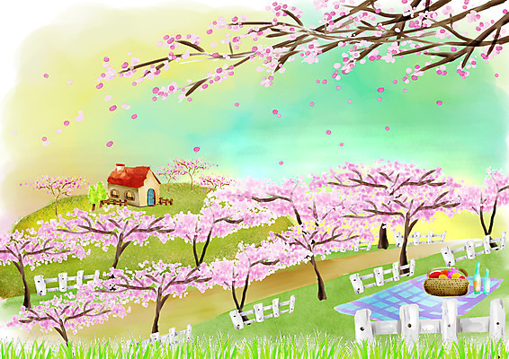 PSD 나무 식물 계절 꽃잎 음료 음식 백그라운드 일러스트 자연 페인터 붓터치 날리기 수채화 주택 꽃나무 풍경 잔디 사람없음 야외 건물 울타리 소풍 바구니 봄풍경 봄 벚꽃 벚나무 언덕 돗자리 그림 수제그림 동산 봄배경 국내일러스트 건축물 꽃 모션 페인팅 담장 야외활동 생태계 파일형식