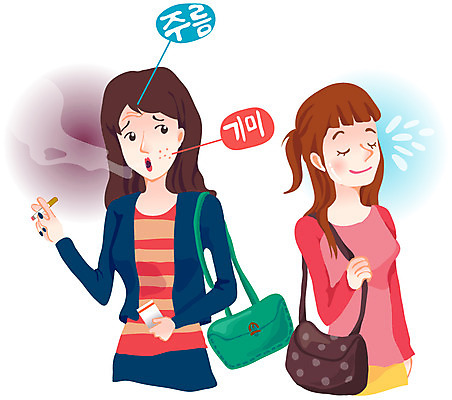 EPS 문자 라이프스타일 여자 가방 일러스트 흡연 담배 건강 들기 사람 상반신 한글 두명 라이프 건강관리 핸드백 자신감 비교 주름 연기 피부관리 매기 담배연기 숄더백 기미 부러움 비흡연자 피부트러블 흡연자 여자만 국내일러스트 잡화 감정 컨셉 모션 관리 생활 뷰티 피부질환 파일형식 벡터