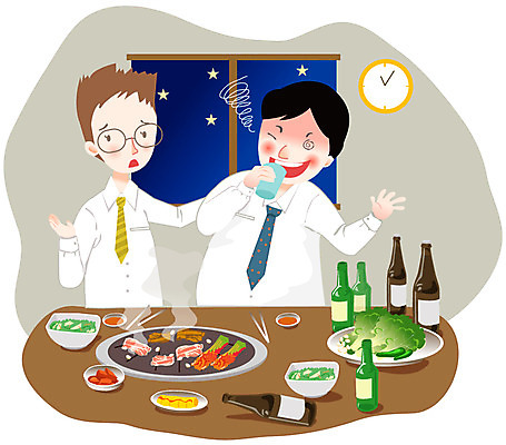 EPS 라이프스타일 그릇 접시 남자 별 시계 일러스트 젓가락 창문 탁자 밤하늘 술병 맥주 실내 건강 육류 사람 상반신 두명 라이프 컵 건강관리 마시기 직장인 비즈니스맨 술집 야간 상추 만취 안주 벽시계 동료 쌈 맥주병 소주 소주병 과음 회식 남자만 고깃집 국내일러스트 자연요소 직업 식기 가구 채소 식재료 비즈니스 관계 모션 하늘 병_용기 주류 수저 관리 내부 생활 식당 식사 술취함 파일형식 벡터