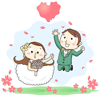 EPS 전신 식물 부부 커플 여자 남자 꽃잎 꽃 신부 한쌍 부케 신랑 결혼 일러스트 신혼부부 결혼식 나비넥타이 사랑 사람 정장 턱시도 두명 장식 점프 하트 예복 국내일러스트 모양 옷 감정 꽃다발 관계 모션 넥타이 이벤트 신혼 파일형식 벡터