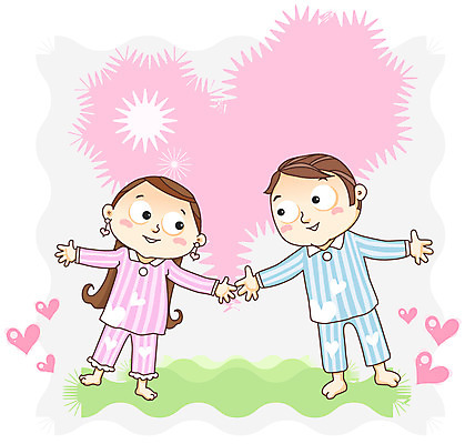 EPS 전신 부부 커플 여자 남자 신부 한쌍 신랑 결혼 일러스트 신혼부부 팔벌리기 사랑 서기 사람 두명 잠옷 하트 커플잠옷 국내일러스트 모양 옷 감정 관계 모션 이벤트 신혼 파일형식 벡터