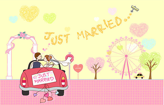 EPS 나무 식물 구름 부부 커플 여자 남자 리본 여행 결혼 일러스트 신혼부부 자동차 하늘 휴가 새출발 비행기 알림판 사랑 사람 야외 두명 장식 신혼여행 표지판 놀이기구 아치 경비행기 택시 대관람차 웨딩카 국내일러스트 자연요소 감정 육상교통 관계 항공교통 승용차 새로움 대중교통 이벤트 출발 신혼 파일형식 벡터