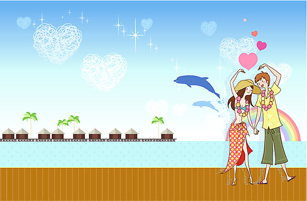 EPS 주간 나무 식물 구름 부부 커플 여자 남자 수영복 바다 여행 결혼 무지개 일러스트 신혼부부 하늘 호텔 휴가 새출발 사랑 사람 손짓 해변 야외 두명 비키니 야자수 신혼여행 고래 돌고래 휴양지 꽃목걸이 국내일러스트 자연요소 옷 꽃 감정 목걸이 포유류 관계 모션 숙소 새로움 이벤트 수중동물 장소 출발 신혼 파일형식 벡터