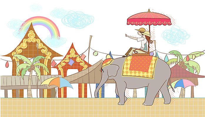 EPS 주간 나무 식물 동물 구름 부부 커플 여자 남자 여행 결혼 무지개 일러스트 신혼부부 하늘 휴가 코끼리 새출발 사랑 사람 야외 두명 야자수 트래킹 신혼여행 파라솔 사찰 사원 휴양지 국내일러스트 자연요소 감정 비즈니스 포유류 관계 종교건축 레저 새로움 이벤트 장소 출발 신혼 파일형식 벡터