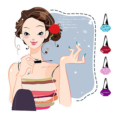 EPS 여자 일러스트 한명 사람 상반신 20대 성인 화장 뷰티 화장품 손톱관리 네일아트 손톱 매니큐어 여자만 여자한명만 성인여자만 청년만 청년여자만 성인한명만 청년여자한명만 성인여자한명만 성인만 국내일러스트 1 손 청년 파일형식 벡터