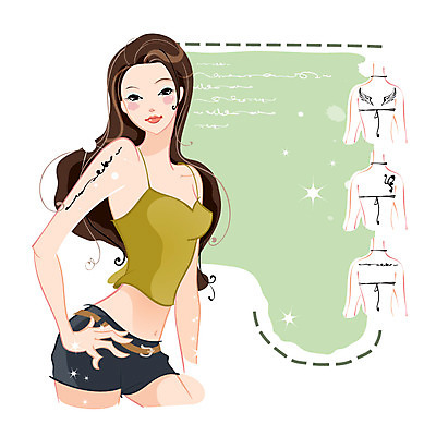 EPS 문양 여자 패션 일러스트 한명 사람 상반신 20대 성인 화장 뷰티 문신 여자만 여자한명만 성인여자만 청년만 청년여자만 성인한명만 청년여자한명만 성인여자한명만 성인만 국내일러스트 1 청년 파일형식 벡터