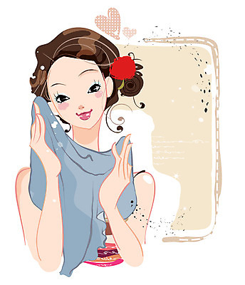 EPS 여자 일러스트 한명 사람 상반신 20대 성인 수건 화장 뷰티 하트 세수 클렌징 여자만 여자한명만 성인여자만 청년만 청년여자만 성인한명만 청년여자한명만 성인여자한명만 성인만 국내일러스트 모양 1 청년 위생용품 청결 파일형식 벡터