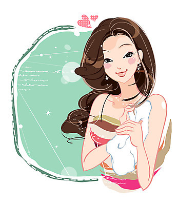 EPS 여자 일러스트 한명 사람 상반신 20대 성인 수건 화장 뷰티 머리카락 하트 머리말리기 여자만 여자한명만 성인여자만 청년만 청년여자만 성인한명만 청년여자한명만 성인여자한명만 성인만 국내일러스트 모양 1 청년 위생용품 머리 파일형식 벡터