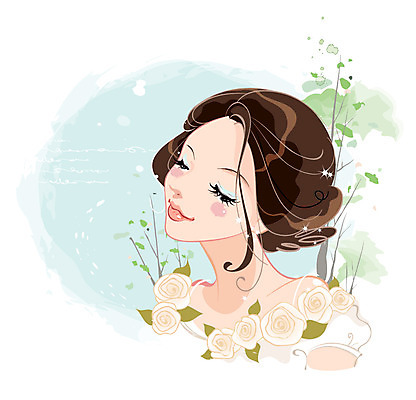 EPS 나무 식물 드레스 여자 꽃 신부 웨딩드레스 결혼 일러스트 한명 사람 상반신 20대 성인 장식 화장 뷰티 눈감음 신부화장 웨딩메이크업 여자만 여자한명만 성인여자만 청년만 청년여자만 성인한명만 청년여자한명만 성인여자한명만 성인만 국내일러스트 1 옷 모션 이벤트 청년 파일형식 벡터