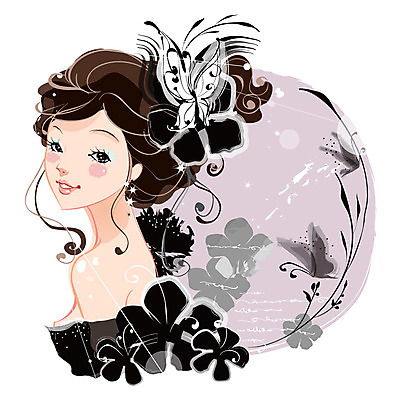 EPS 드레스 여자 꽃 나비 일러스트 한명 사람 이벤트 상반신 20대 성인 장식 화장 뷰티 여자만 여자한명만 성인여자만 청년만 청년여자만 성인한명만 청년여자한명만 성인여자한명만 성인만 국내일러스트 식물 1 옷 곤충 청년 파일형식 벡터