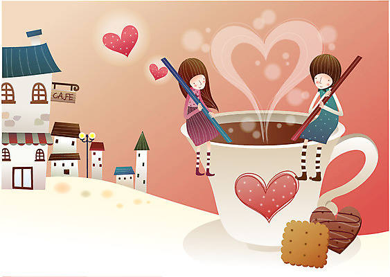 EPS 커플 공공시설 여자 남자 커피 가로등 일러스트 상상 조명 주택 사랑 사람 소년 야외 두명 건물 쿠키 과자 마을 카페 하트 막대기 커피잔 언덕 상업시설 국내일러스트 모양 건축물 감정 음료 어린이 관계 디저트 잔 상점 시설 상업 파일형식 벡터